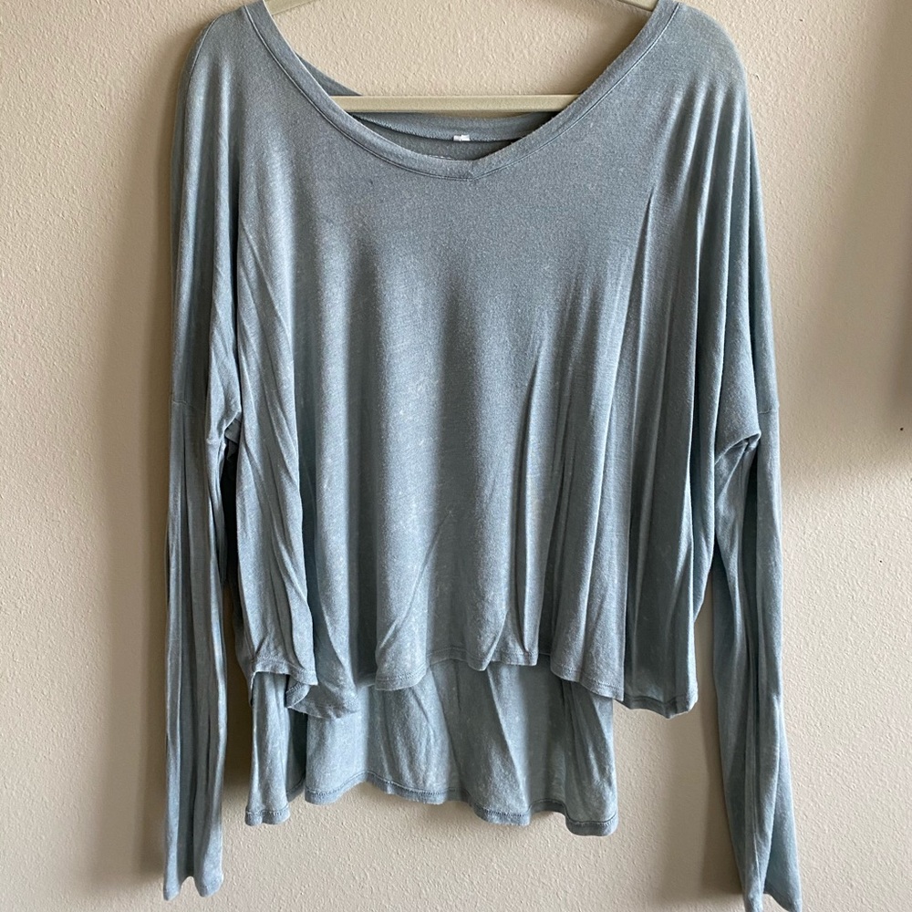 Seafoam Green Long Sleeve Tee from PacSun
